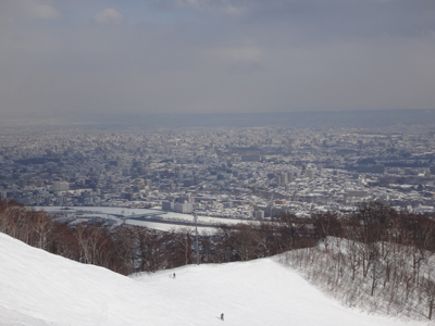 Sapporo city from the ski slope
