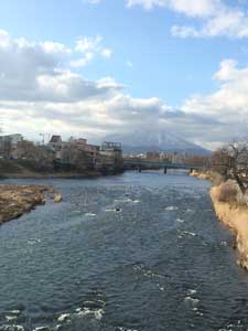 Kitaiami river and Mt. Iwate