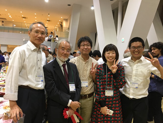Presentation at BSJ meeting, picture with Prof. Y. Ohsumi, a novel laureate